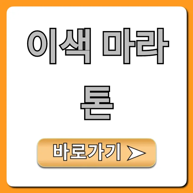이색 마라톤 추천! 완벽 참가 가이드 & 꿀팁
