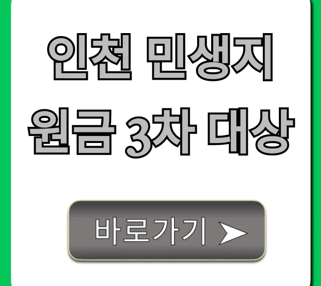 인천 민생지원금 3차 대상: 자격 조건 총정리