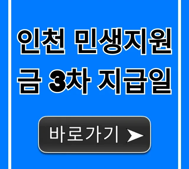 인천 민생지원금 3차 지급일 조회 및 신청 꿀팁