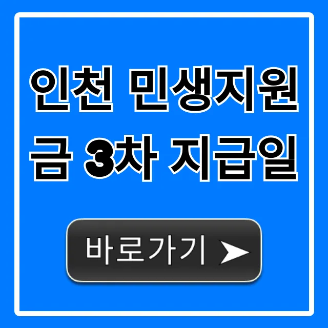 인천 민생지원금 3차 지급일 조회 및 신청 꿀팁