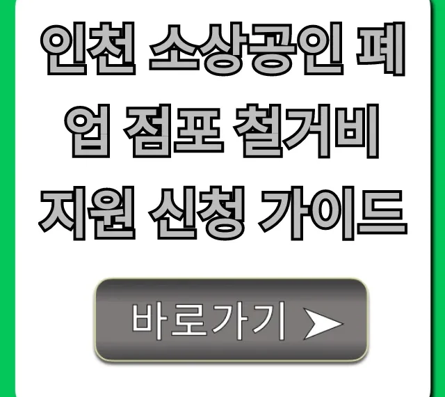 인천 소상공인 폐업 점포 철거비 지원 신청 가이드