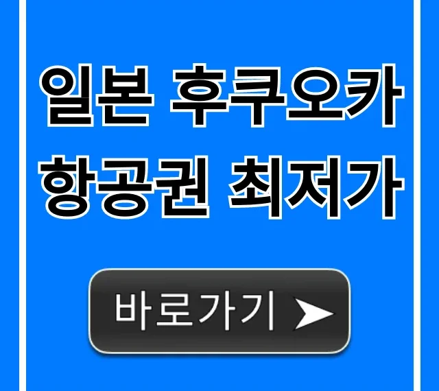 일본 후쿠오카 항공권 최저가 완벽 예약 꿀팁!