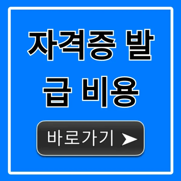 자격증 발급 비용 총정리! 종류별 수수료 및 신청 꿀팁