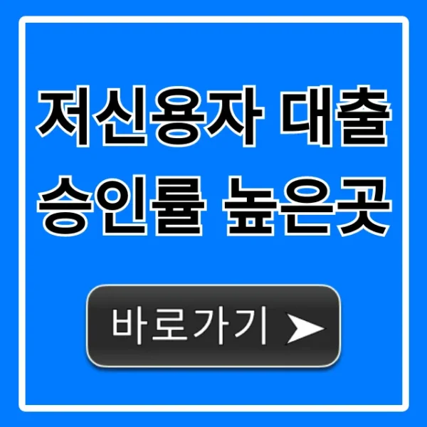 저신용자 대출 승인률 높은곳: 부결 없이 바로 승인받는 법
