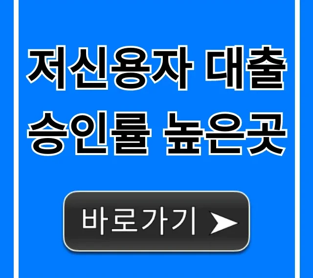 저신용자 대출 승인률 높은곳: 부결 없이 바로 승인받는 법