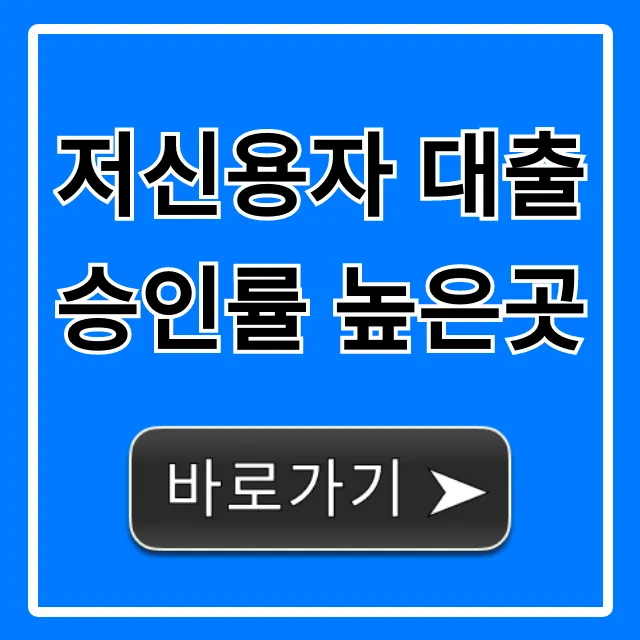 저신용자 대출 승인률 높은곳: 부결 없이 바로 승인받는 법