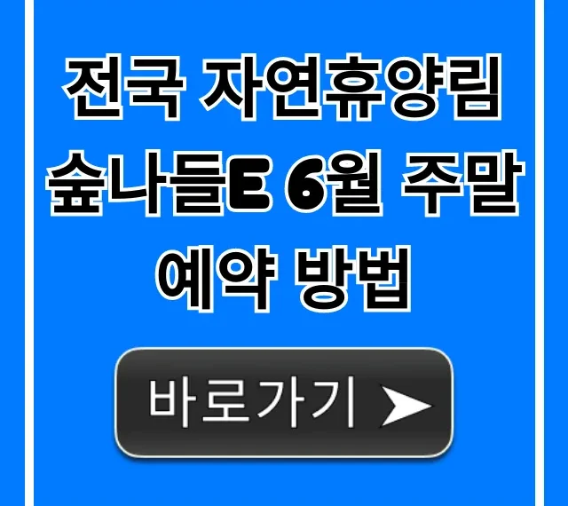 전국 자연휴양림 숲나들e 6월 주말 예약 방법 완벽 가이드