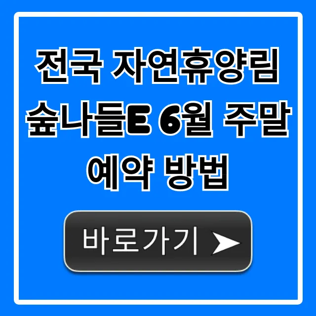 전국 자연휴양림 숲나들e 6월 주말 예약 방법 완벽 가이드