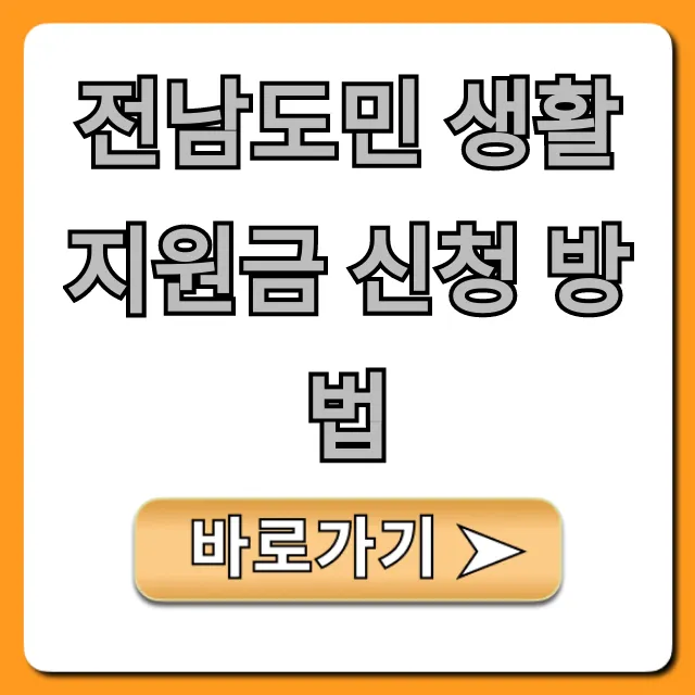 전남도민 생활 지원금 신청 방법 꿀팁 총정리