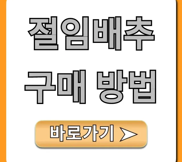 절임배추 구매 방법, 김장 성공 꿀팁 총정리