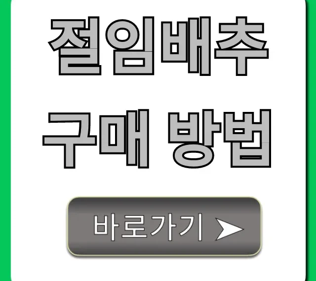 절임배추 구매 방법, 실패 없는 가격 꿀팁! 절임배추 구매 방법, 실패 없는 가격 꿀팁!