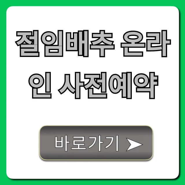 절임배추 온라인 사전예약: 김장 할인 꿀팁 총정리