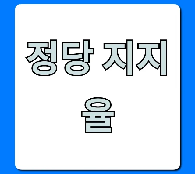 정당 지지율 최신 여론조사 완벽 분석