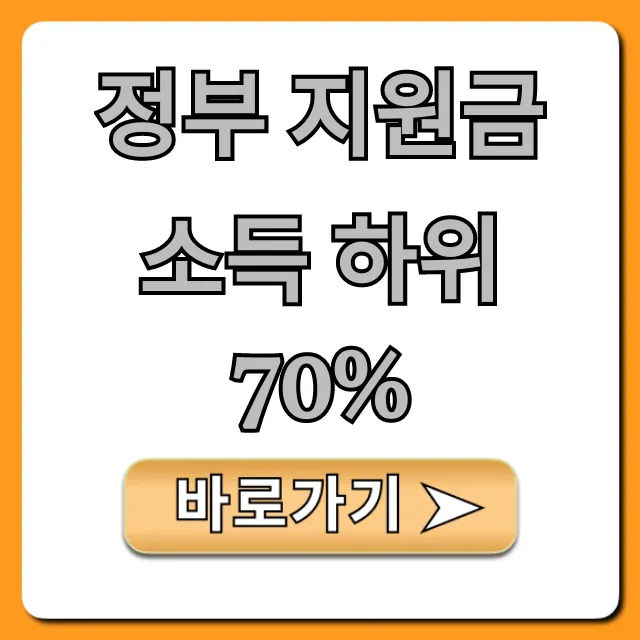 정부 지원금 소득 하위 70% 신청 방법 총정리