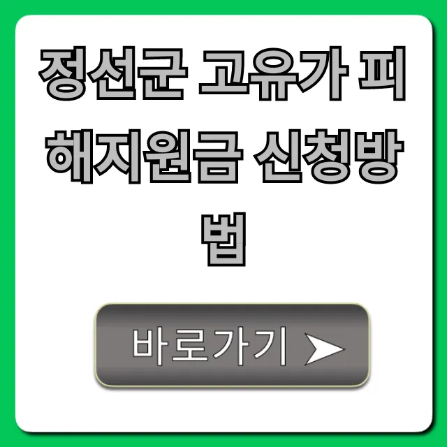 정선군 고유가 피해지원금 신청방법: 지급액, 서류 총정리