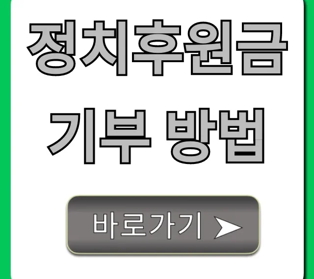 정치후원금 기부 방법, 이것만 보면 끝!