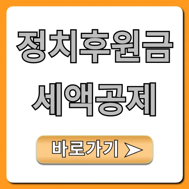 정치후원금 세액공제 연말정산 꿀팁 총정리 정치후원금 세액공제 연말정산 꿀팁 총정리