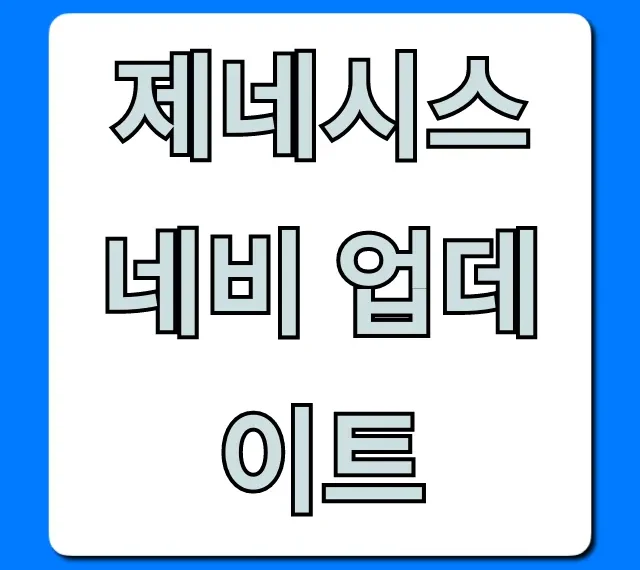 제네시스 네비 업데이트, 비용 절약 꿀팁 총정리 제네시스 네비 업데이트, 비용 절약 꿀팁 총정리