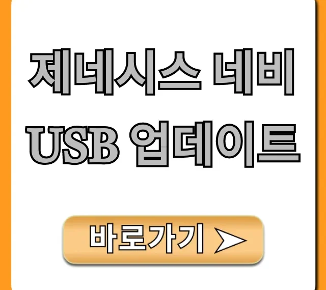 제네시스 네비 USB 업데이트, 누구나 하는 꿀팁 총정리