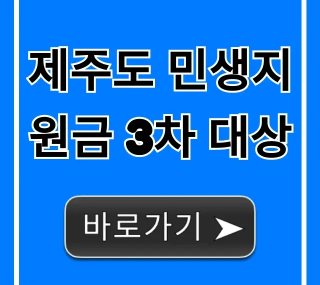 제주도 민생지원금 3차 대상, 지금 바로 조회!