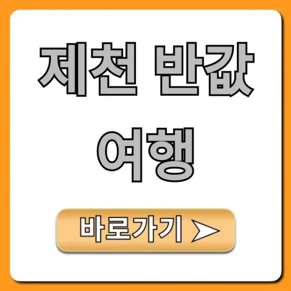 제천 반값여행 꿀팁! 완벽 가이드