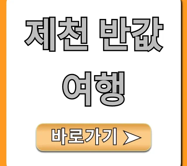 제천 반값여행 꿀팁! 완벽 가이드