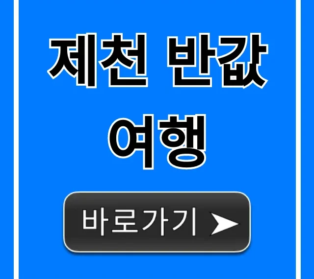 제천 반값여행, 신청 방법부터 꿀팁 총정리
