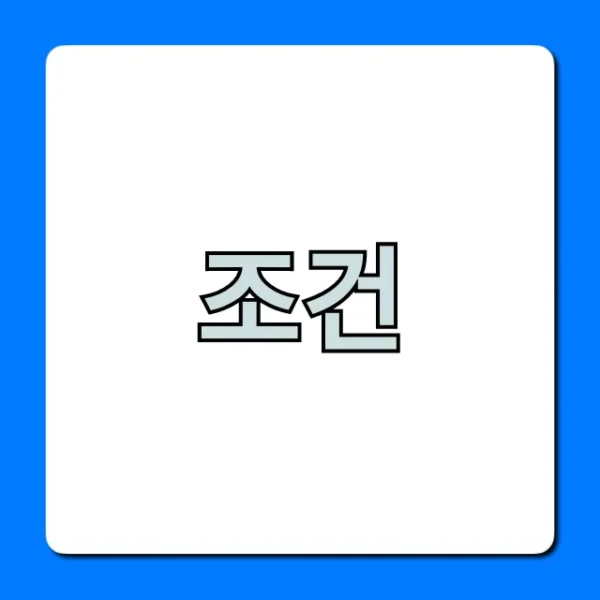 조건: 필수로 알아야 할 자격 완벽 가이드