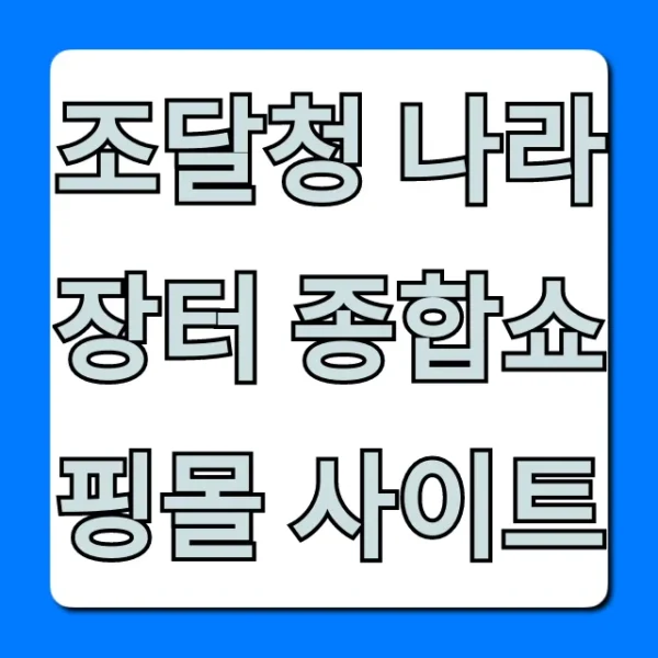 조달청 나라장터 종합쇼핑몰 사이트 활용법 총정리