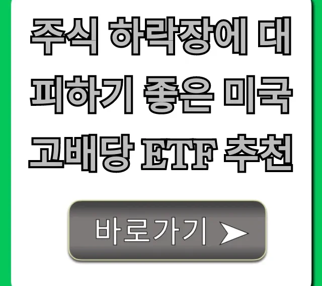 주식 하락장에 대피하기 좋은 미국 고배당 ETF 추천 총정리