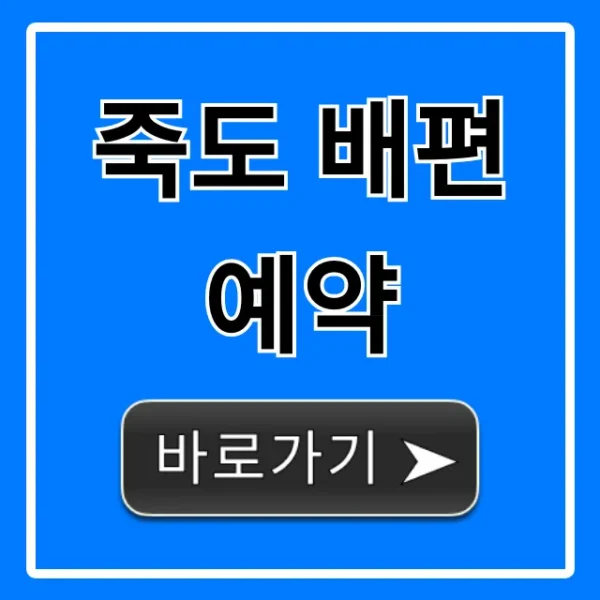 죽도 배편 예약 최신 가격 시간 총정리