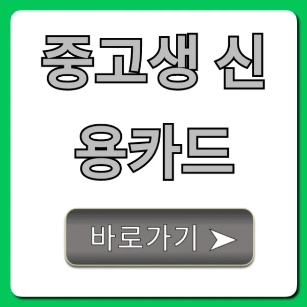 중고생 신용카드? 미성년자 체크카드 발급 완벽 가이드