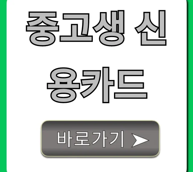 중고생 신용카드? 미성년자 체크카드 발급 완벽 가이드