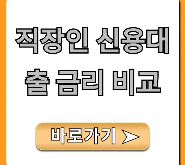 직장인 신용대출 금리 비교: 은행별 최저가 총정리