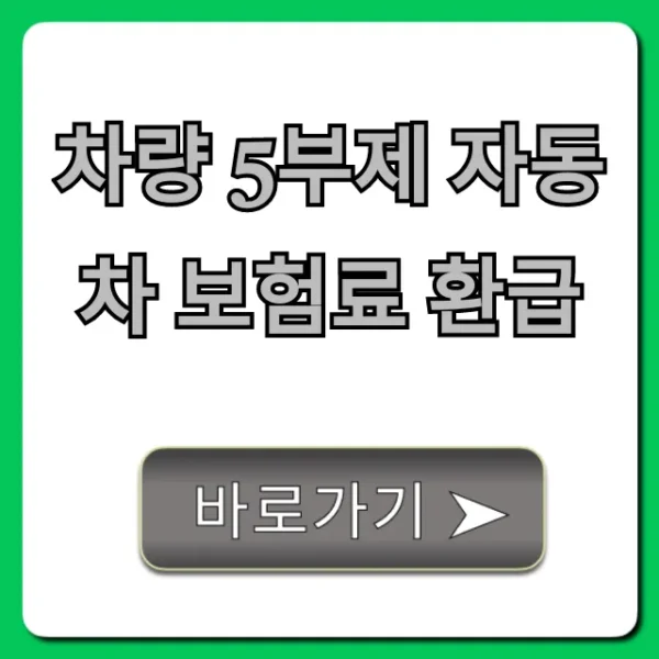 차량 5부제 자동차 보험료 환급 신청 방법 총정리
