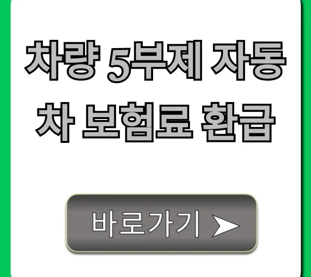 차량 5부제 자동차 보험료 환급 신청 방법 총정리