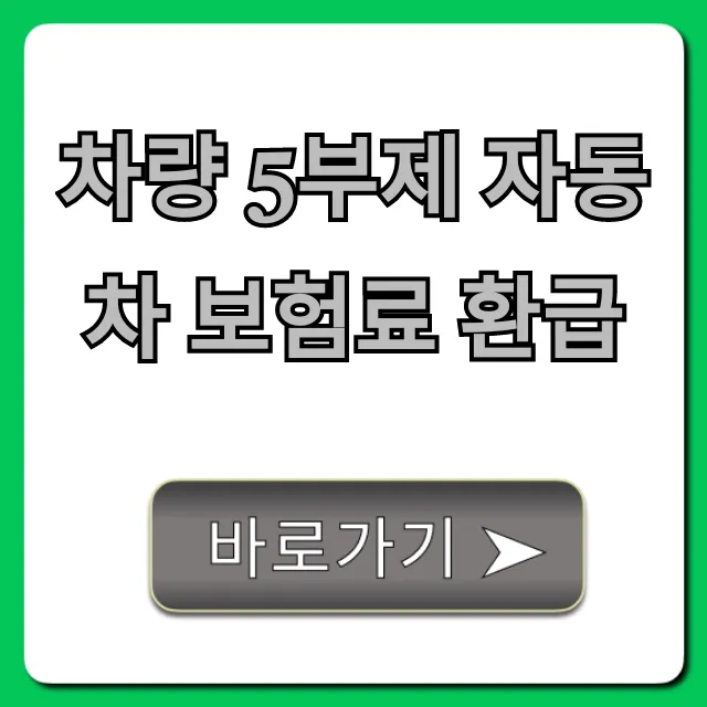 차량 5부제 자동차 보험료 환급 신청 방법 총정리