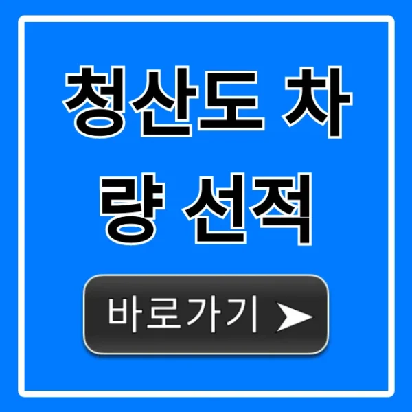 청산도 차량 선적 필수! 예약, 가격, 준비물 총정리
