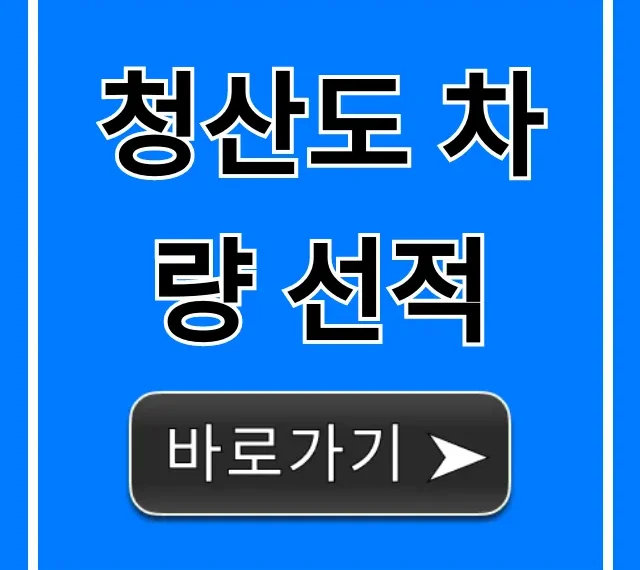청산도 차량 선적 필수! 예약, 가격, 준비물 총정리