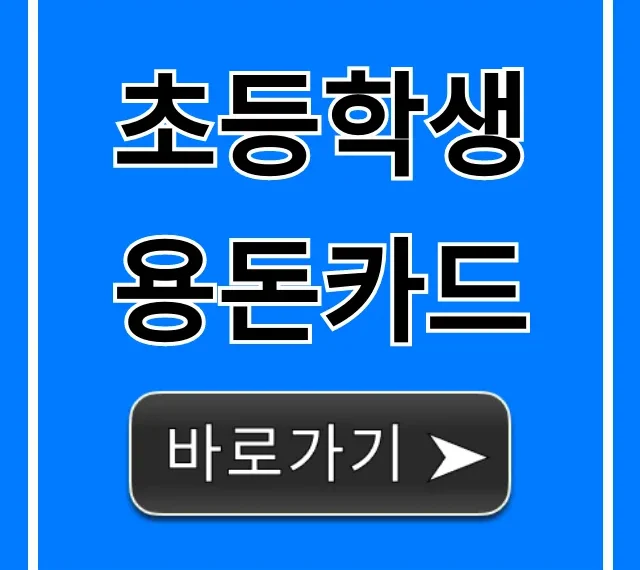 초등학생 용돈카드 신청! 완벽 가이드