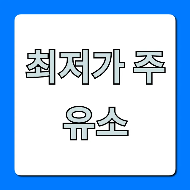 최저가 주유소 할인 꿀팁! 주유비 절약 총정리 최저가 주유소 할인 꿀팁! 주유비 절약 총정리