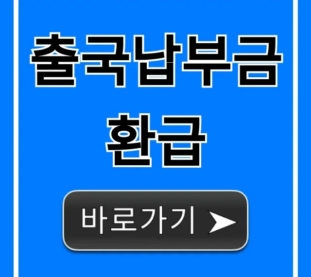 출국납부금 환급 신청 방법, 조회 꿀팁 총정리