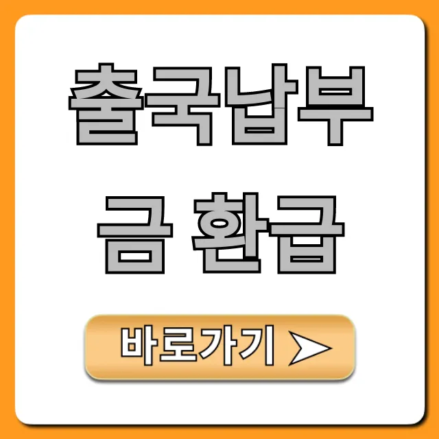 출국납부금 환급 신청 방법, 조회부터 조건까지 총정리 출국납부금 환급 신청 방법, 조회부터 조건까지 총정리