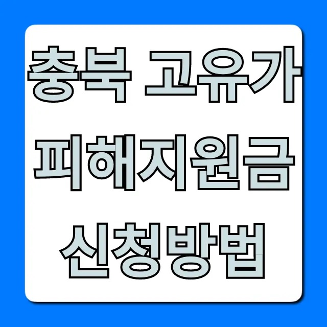 충북 고유가 피해지원금 신청방법 총정리 및 꿀팁 충북 고유가 피해지원금 신청방법 총정리 및 꿀팁