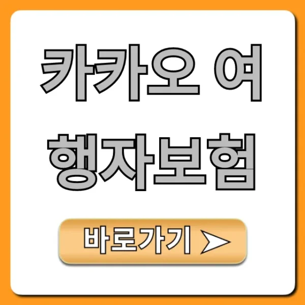 카카오 여행자보험 3분 가입 꿀팁!