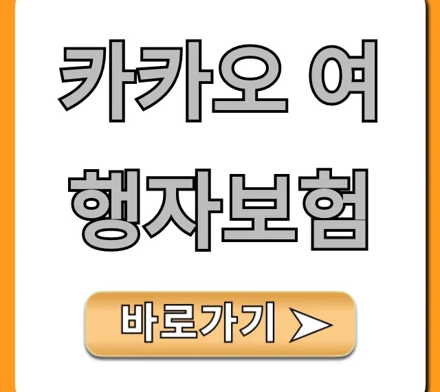 카카오 여행자보험 3분 가입 꿀팁!