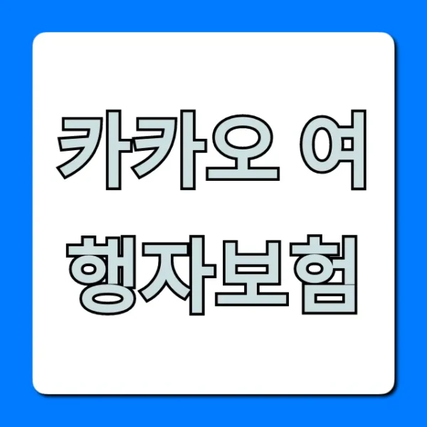 카카오 여행자보험 가격 보장 완벽 가이드