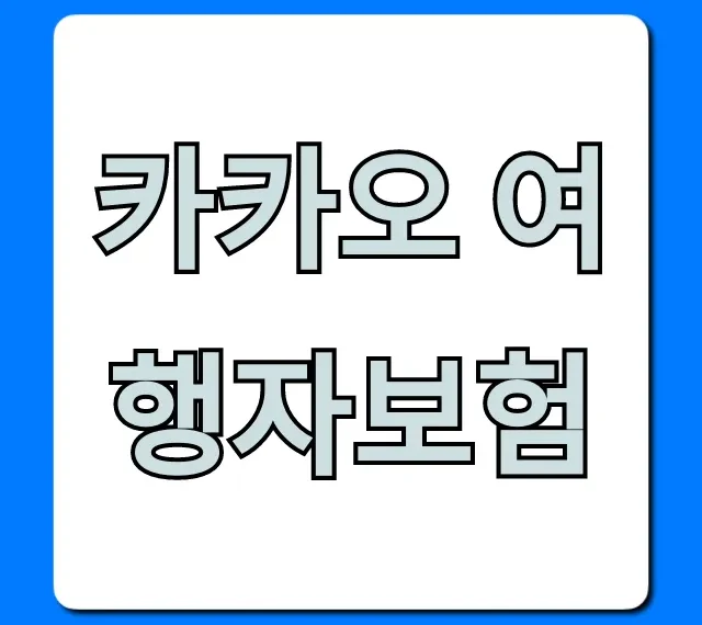 카카오 여행자보험 가격 보장 완벽 가이드