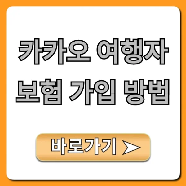 카카오 여행자보험 가입 방법, 5분 만에 끝내는 꿀팁