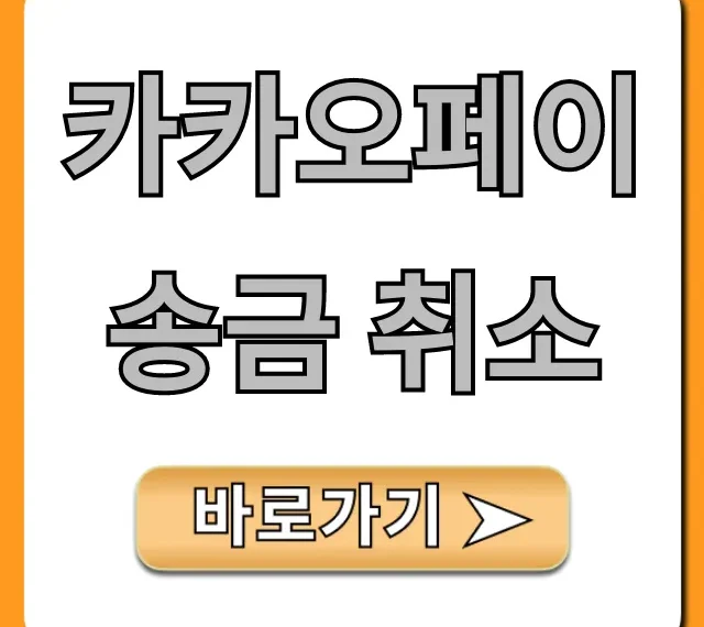 카카오페이 송금 취소 1분만에 하는 법 꿀팁